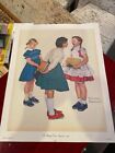 1972 CURTIS PUBLISHING NORMAN ROCKWELL CANVAS 13 x 16 PRINT "THE MISSING TOOTH"
