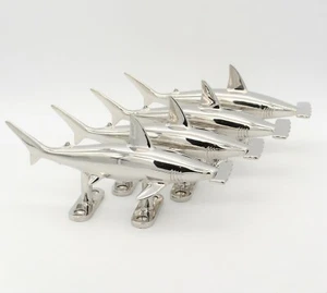 Boat Dock Cleat Hammerhead Shark Fish Nautical Large 316 Marine Stainless Lot 4 - Picture 1 of 11