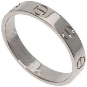CARTIER Ring Mini love ring #54 K18 White Gold - Picture 1 of 5