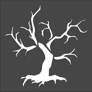 1- 5.5x5.5 inch Stencil, (VB-77) Dead Tree (6mil) - Picture 1 of 2