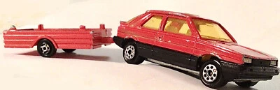 Vtg 2 Piece MAJORETTE RED RENAULT 11 275 HATCHBACK 1:54 & Wagon 21720 FRANCE - Image 1 of 4