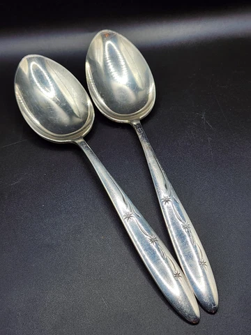2 Vintage CELESTE sterling silver 8.5" spoons BY GORHAM Cover