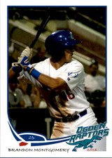 2016 Ogden Raptors Grandstand #17 Brandon Montgomery Collierville Tennessee Card
