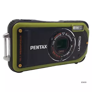Pentax Optio W90 12.1MP 5x Zoom Green Digital Camera UNTESTED AS-IS E5659 - Picture 1 of 9
