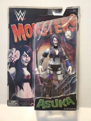 WWE Monsters Asuka Figure 7” New Box Damaged Card 2017 Woman Wrestling AEW Cover