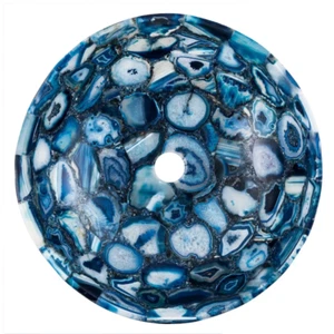 Blue Agate Round Sink, Agate Wash Basin, Kitchen Sink, Wash Basin - Picture 1 of 3