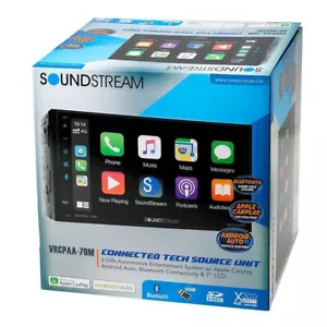 SOUNDSTREAM VRCPAA-70MW 7" WIRELESS APPLE CAR PLAY ANDROID AUTO BLUETOOTH STEREO - Picture 1 of 3