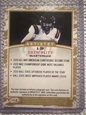 2022 Sage Artistry Red Auto #A-DP Drew Plitt   Football Autograph