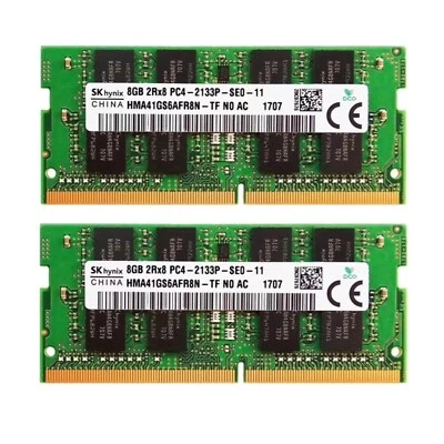 Hynix 16GB (2X8GB) DDR4 PC4-17000 DDR4-2133MHz SODIMM Memory Ram HMA41GS6AFR8N - Image 1 of 4