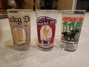 Lot Of (3) Kentucky Derby Official Mint Julep Glasses 1974, 1982, 1989 - Picture 1 of 15