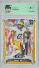 Ronnie Bell 2023 Leaf Football #67 Gold SP Rookie Card PGI 10