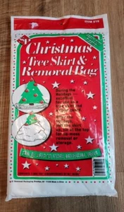Vintage Christmas Tree Skirt and Trash Removal Bag Artificial Tree Storage Bag - Picture 1 of 2
