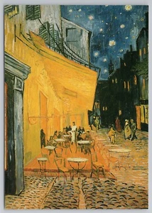 Pintura de café terraza por la noche por Vincent Van Gogh arte postal - Imagen 1 de 2