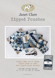 Janet Clare Zipped Pouches Quilt Making Pattern JC211 - Picture 1 of 6