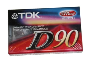 Cassette de audio TDK D90 alto rendimiento dinámico tipo 1 90 minutos IECI - Imagen 1 de 2