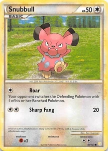 Snubbull 82/123 - NON-HOLO COMMON - HeartGold SoulSilver - Pokemon Card - NM/LP - Picture 1 of 4