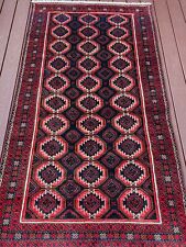Fine Quality Handmade Afghan Tribal Geometric Accent Rug,Natural Dyes & Wool,4x7
