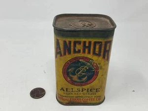 Vintage Anchor Spice Tin. Vintage Spice Can Tin. David G. Evans St. Louis - Picture 1 of 5