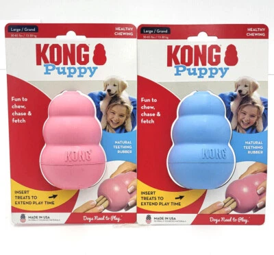 Juguete para masticar perro dentición rellenable de goma para cachorro KONG - Elige color 4" Foto 1 de 2