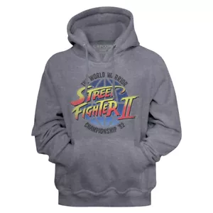 Street Fighter 2 World Warrior Championship 1992 Hoodie Global Capcom Combat - Picture 1 of 4