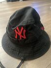 New York Yankees New Era Bucket Hat Black Red Logo Adult Large F5