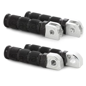 Black Front + Rear CNC Billet Anodized Foot Pegs Motorcycle Rest for Yamaha YZF - Picture 1 of 6