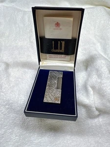 Vintage Alfred Dunhill Rollagas Silver Plated Lighter With Box - Work Great - Picture 1 of 15
