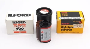 3x Kleinbildfilm Konvolut - Agfa Portrait Professional 160, Ilford XP2 & Kodak High Speed - Bild 1 von 3