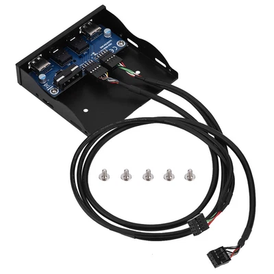 USB 2.0 HDaudio Floppy Front Panel 3 5'' 9Pin Zu 2 USB 2.0 Schnittstelle Mi NTS - Bild 1 von 4