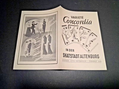1942 juni ALTENBURG programm VARIETÉ CONCORDIA Zauberkünstler - Bild 1 von 2