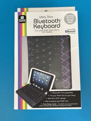 iPad Mini Keyboard Case with Wireless Bluetooth Keyboard Thin, Lightweight,Black - Image 1 of 4