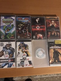 Sony PlayStation Portable PSP - 6 Games 2 Movies Very Good Condition Collectible