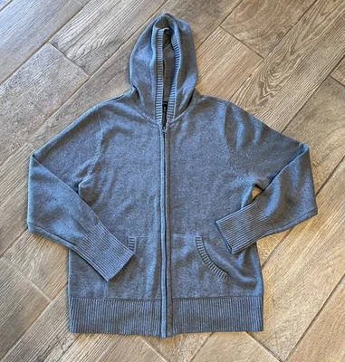 Свитер толстовка с капюшоном Lands End детский молодежный темно-серый на молнии размер XL 18 - Изображение 1 из 4