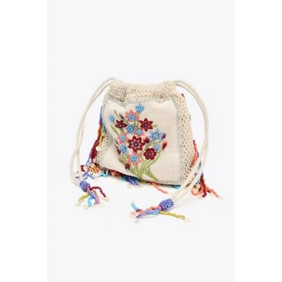 BOLSO CUBO ZARA BORDADO FLORAL Foto 1 de 4