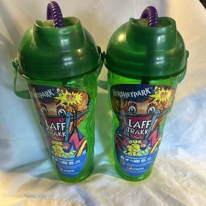 Hershey Park Tasse Green Laff Trakk Souvenir Trinkbecher Trinkflasche Freizeitpark - Bild 1 von 6