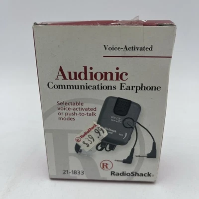 VNTG Radio Shack Audionic Communications Voice Activated Earphone #21-1833-NOB - Image 1 of 4