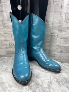 Botas Laredo Western Mujer 9M Roper Zapatos Cuero Azul Vaquero Boho Festival - Imagen 1 de 19