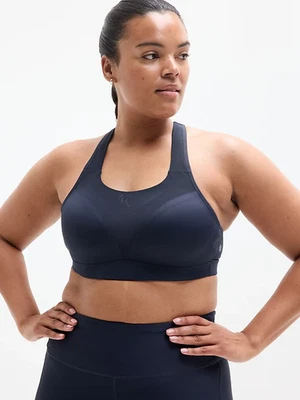 ATHLETA Speed Run High Support Sports Bra  | Navy 36C #599845 NEW - Image 1 of 4