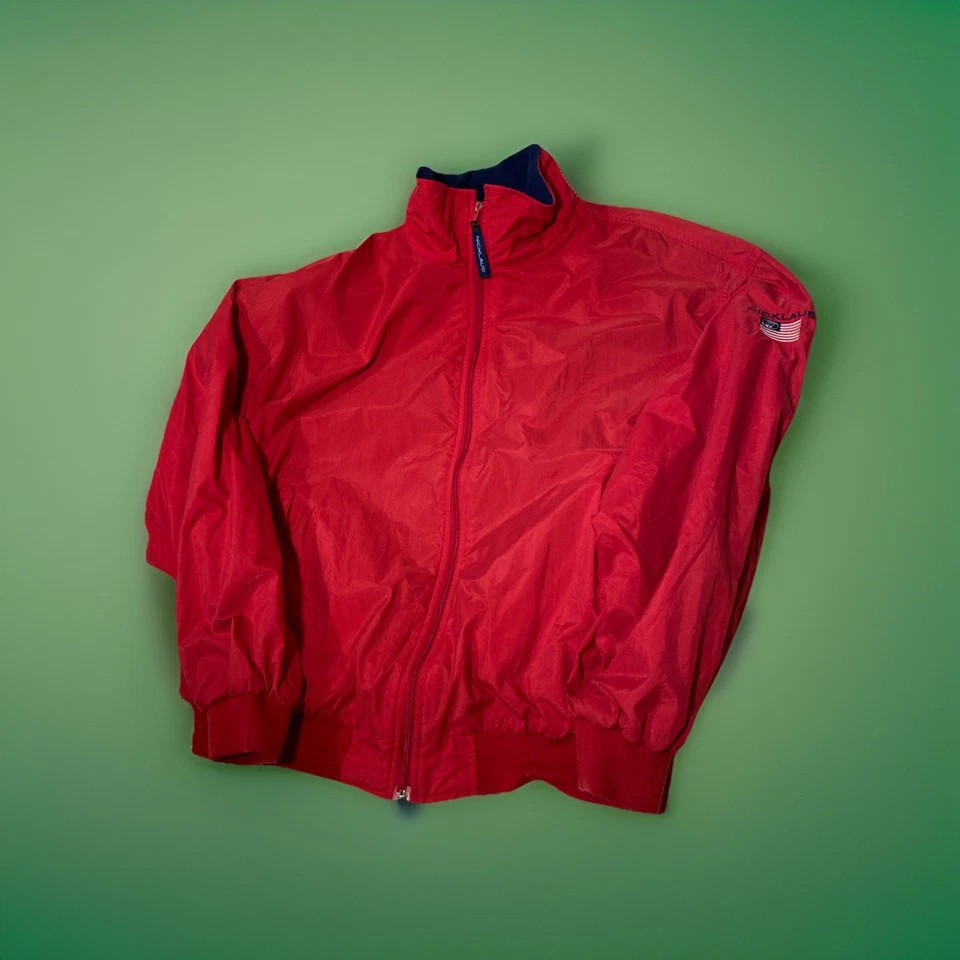 Chaqueta cortavientos patriótica Jack Nicklaus talla XL vintage de golf completa de nailon con cremallera Foto 1 de 4