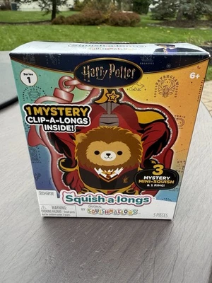 Squishmallows Harry Potter Squish-a-longs Storage Clip  & 3 Mystery Mini-Squish - Image 1 of 4