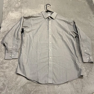 Camisa de vestir Brooks Brothers para hombre 16,5 32/33 gris Regent 1818 algodón sin hierro Foto 1 de 4