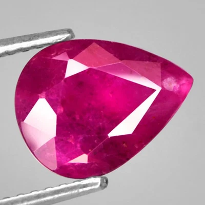 2.34Ct. Natural Gemstone Ruby Pinkish Red Pear Normal Heated Tanzania Ravishing - Image 1 of 4
