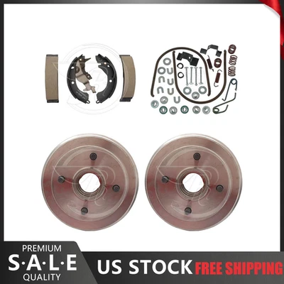 Kit de herrajes de tambores de freno y zapatas de freno trasero para 1985-1987 Plymouth Colt Foto 1 de 4