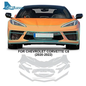Pre-cut Front Bumper Paint Protection For Corvette C8 2020-22 Clear Film TPU PPF - Picture 1 of 11