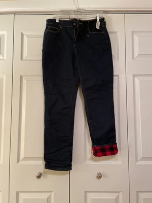 Eddie Bauer flannel lined jeans size 10 NWT - Image 1 of 4