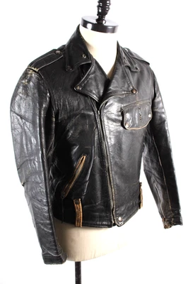 Chaqueta de moto de cuero de dirección Buco PJ-27 de colección de los años 60 para hombre talla 42 Foto 1 de 4