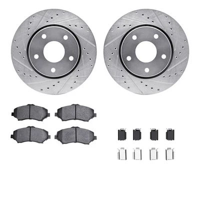 For Dodge Grand Caravan 08-20 Brake Kit Drilled & Slotted Front Brake Kit w - Imagem 1 de 3