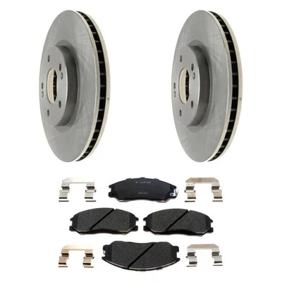For Hyundai Santa Fe 01-06 Raybestos R-Line Plain Front Brake Kit w Ceramic Pads Foto 1 de 4