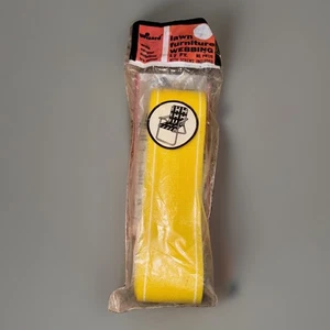 HYF GIALLO VINTAGE mago per mobili da prato tessitura gialla viti 17 piedi bianco - Foto 1 di 6