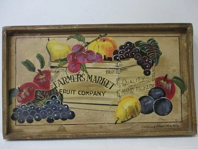 Farmers Market Rustic Hand-Painted Sign ~ by Patricia McKee Little ~ 2006 ~ Nice - Image 1 of 4